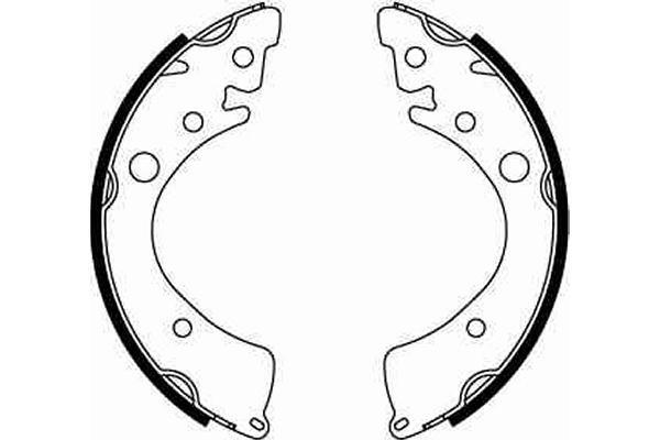 Jeu de 4 mâchoires de frein (Garniture de frein à tambour) TRW GS8201