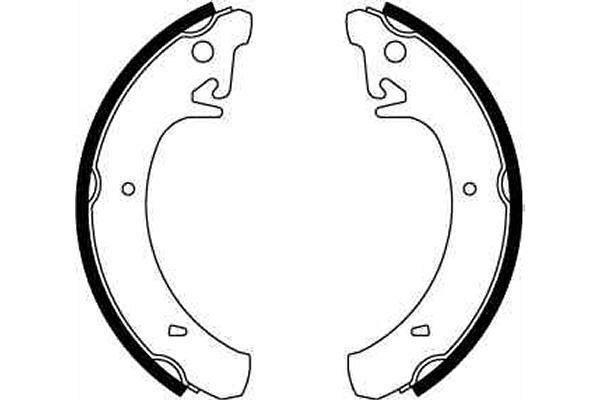 Jeu de 4 mâchoires de frein (Garniture de frein à tambour) TRW GS8210