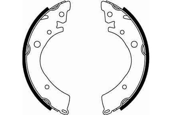 Jeu de 4 mâchoires de frein (Garniture de frein à tambour) TRW GS8215
