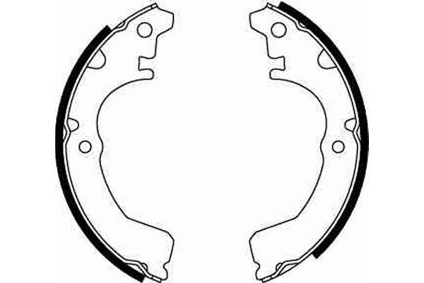 Jeu de 4 mâchoires de frein (Garniture de frein à tambour) TRW GS8220