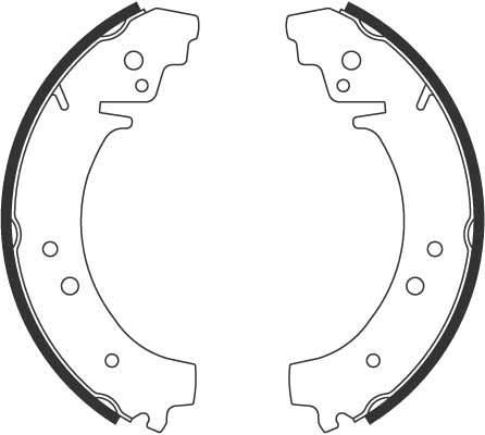 Jeu de 4 mâchoires de frein (Garniture de frein à tambour) TRW GS8222