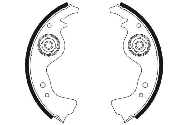 Jeu de 4 mâchoires de frein (Garniture de frein à tambour) TRW GS8234