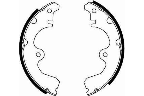 Jeu de 4 mâchoires de frein (Garniture de frein à tambour) TRW GS8243