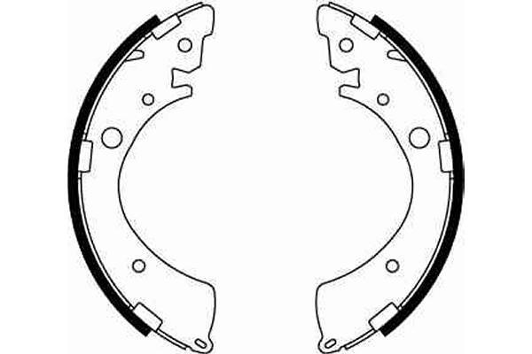 Jeu de 4 mâchoires de frein (Garniture de frein à tambour) TRW GS8245