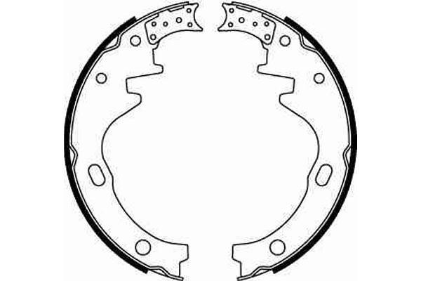 Jeu de 4 mâchoires de frein (Garniture de frein à tambour) TRW GS8259