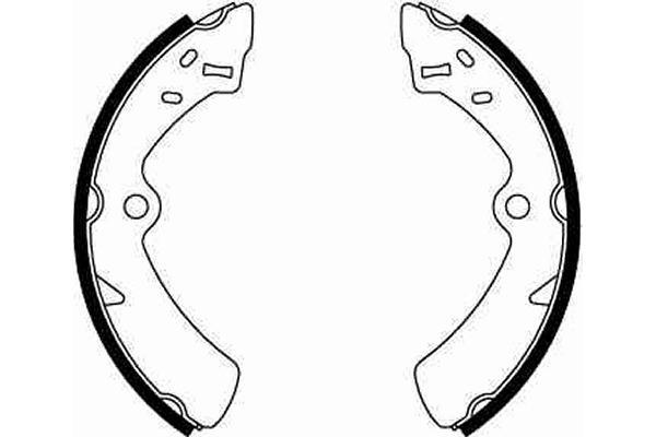 Jeu de 4 mâchoires de frein (Garniture de frein à tambour) TRW GS8260