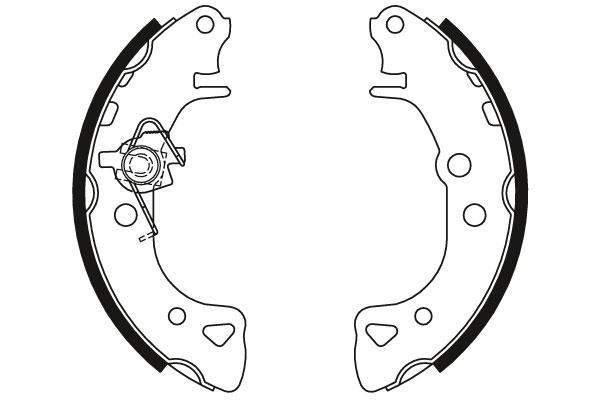 Jeu de 4 mâchoires de frein (Garniture de frein à tambour) TRW GS8271