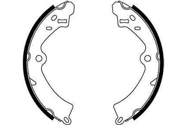 Jeu de 4 mâchoires de frein (Garniture de frein à tambour) TRW GS8278