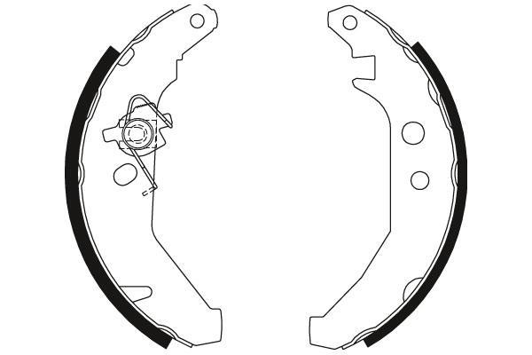 Jeu de 4 mâchoires de frein (Garniture de frein à tambour) TRW GS8279
