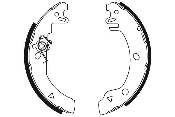 Jeu de 4 mâchoires de frein (Garniture de frein à tambour) TRW GS8280