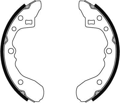 Jeu de 4 mâchoires de frein (Garniture de frein à tambour) TRW GS8286