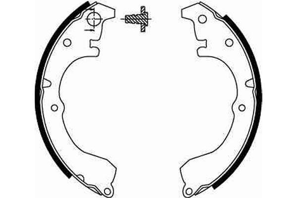 Jeu de 4 mâchoires de frein (Garniture de frein à tambour) TRW GS8287