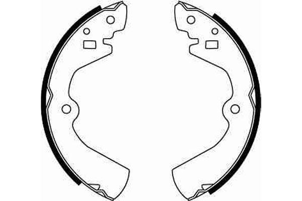 Jeu de 4 mâchoires de frein (Garniture de frein à tambour) TRW GS8308