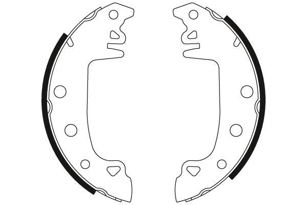 Jeu de 4 mâchoires de frein (Garniture de frein à tambour) TRW ref. GS8315