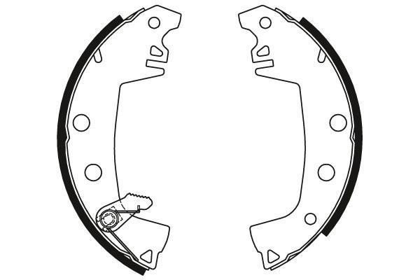 Jeu de 4 mâchoires de frein (Garniture de frein à tambour) TRW GS8316