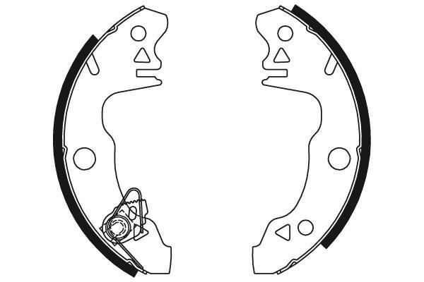 Jeu de 4 mâchoires de frein (Garniture de frein à tambour) TRW GS8318