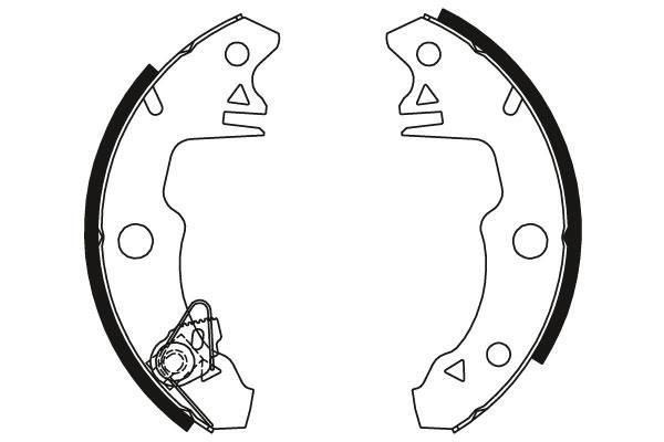 Jeu de 4 mâchoires de frein (Garniture de frein à tambour) TRW GS8319
