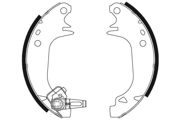 Jeu de 4 mâchoires de frein (Garniture de frein à tambour) TRW GS8321