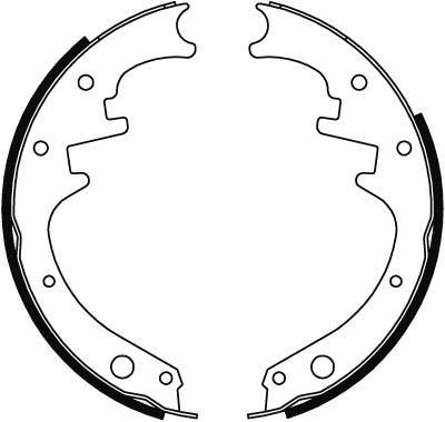 Jeu de 4 mâchoires de frein (Garniture de frein à tambour) TRW GS8412