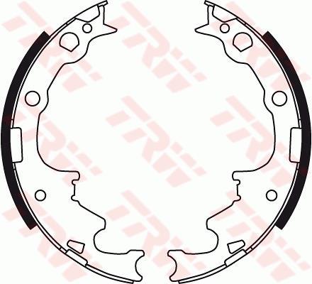 Jeu de 4 mâchoires de frein (Garniture de frein à tambour) TRW GS8413