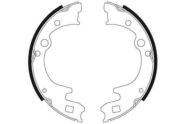 Jeu de 4 mâchoires de frein (Garniture de frein à tambour) TRW GS8428