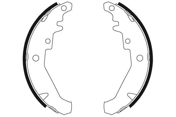 Jeu de 4 mâchoires de frein (Garniture de frein à tambour) TRW GS8436