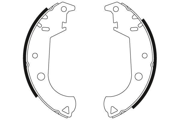 Jeu de 4 mâchoires de frein (Garniture de frein à tambour) TRW GS8442