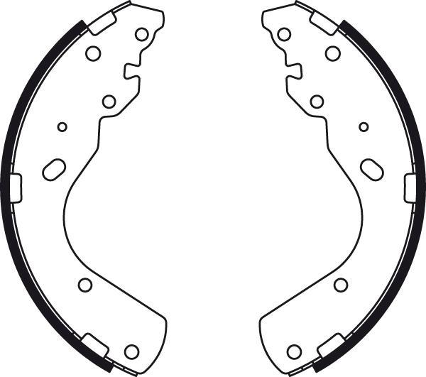 Jeu de 4 mâchoires de frein (Garniture de frein à tambour) TRW GS8443