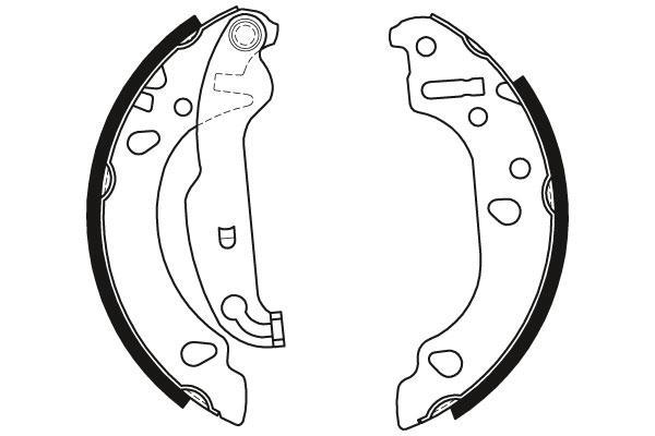 Jeu de 4 mâchoires de frein (Garniture de frein à tambour) TRW GS8453
