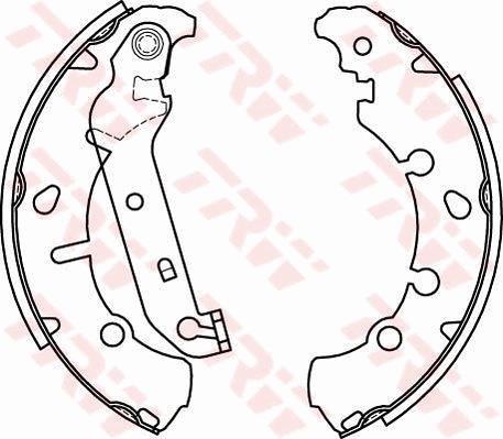 Jeu de 4 mâchoires de frein (Garniture de frein à tambour) TRW GS8454