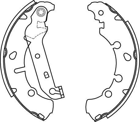 Jeu de 4 mâchoires de frein (Garniture de frein à tambour) TRW GS8454