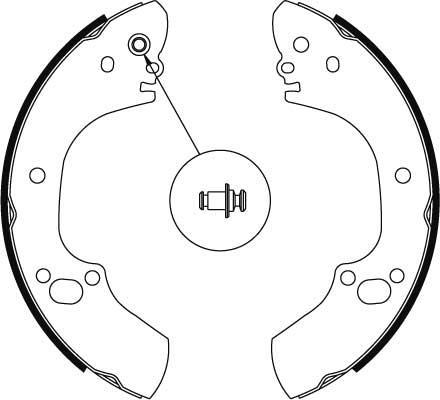 Jeu de 4 mâchoires de frein (Garniture de frein à tambour) TRW GS8462