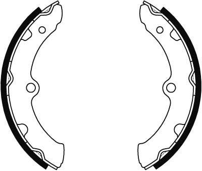 Jeu de 4 mâchoires de frein (Garniture de frein à tambour) TRW ref. GS8464
