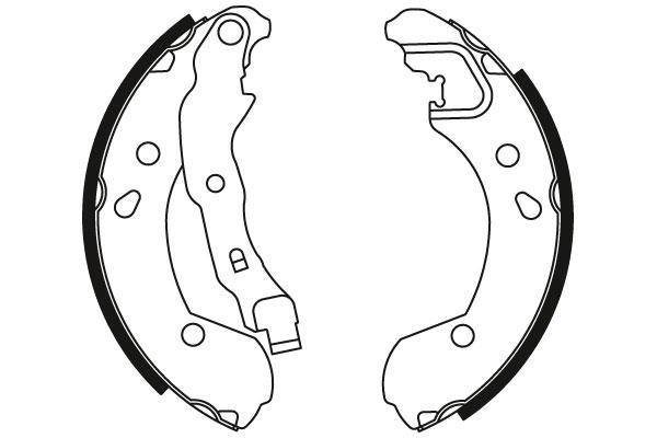 Jeu de 4 mâchoires de frein (Garniture de frein à tambour) TRW GS8470