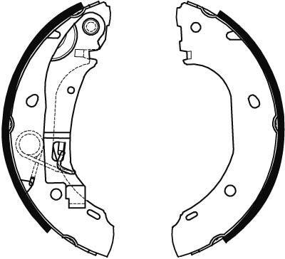 Jeu de 4 mâchoires de frein (Garniture de frein à tambour) TRW GS8472