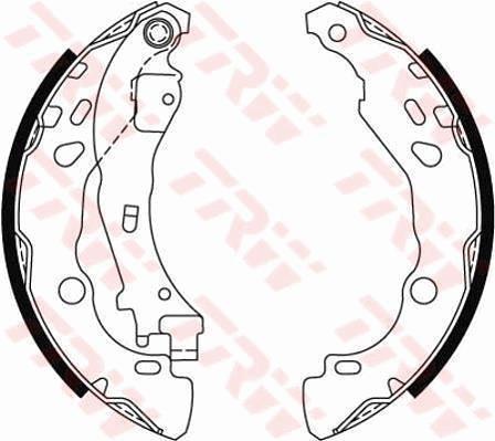 Jeu de 4 mâchoires de frein (Garniture de frein à tambour) TRW GS8474
