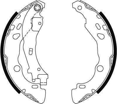 Jeu de 4 mâchoires de frein (Garniture de frein à tambour) TRW GS8474