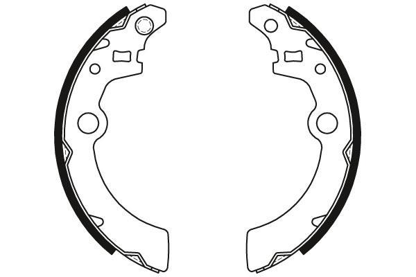Jeu de 4 mâchoires de frein (Garniture de frein à tambour) TRW GS8476