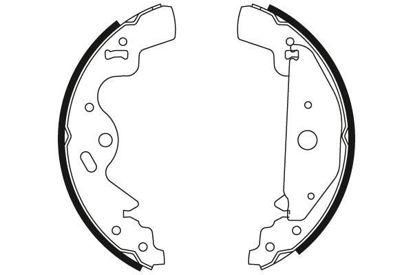 Jeu de 4 mâchoires de frein (Garniture de frein à tambour) TRW GS8477