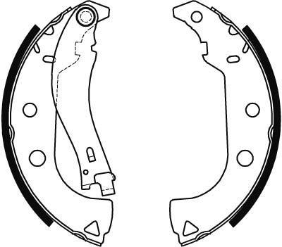 Jeu de 4 mâchoires de frein (Garniture de frein à tambour) TRW GS8484