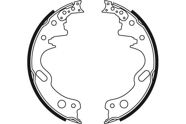 Jeu de 4 mâchoires de frein (Garniture de frein à tambour) TRW GS8499
