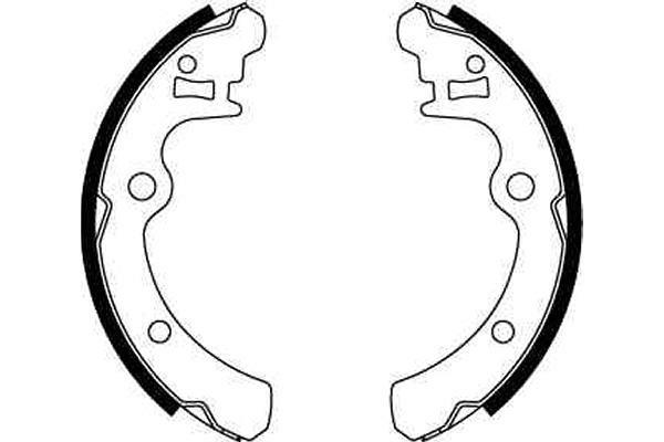 Jeu de 4 mâchoires de frein (Garniture de frein à tambour) TRW GS8506