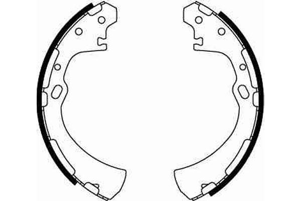 Jeu de 4 mâchoires de frein (Garniture de frein à tambour) TRW GS8512
