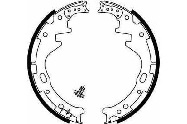 Jeu de 4 mâchoires de frein (Garniture de frein à tambour) TRW GS8513
