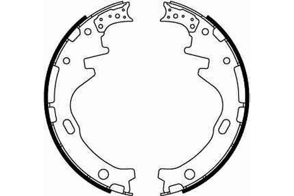 Jeu de 4 mâchoires de frein (Garniture de frein à tambour) TRW GS8515