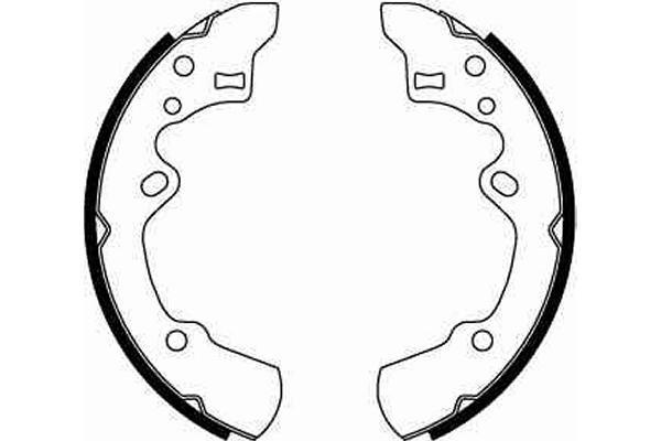 Jeu de 4 mâchoires de frein (Garniture de frein à tambour) TRW GS8520
