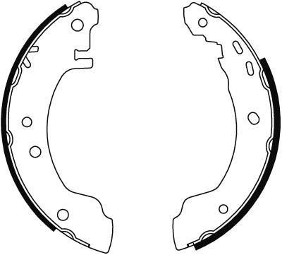 Jeu de 4 mâchoires de frein (Garniture de frein à tambour) TRW GS8529