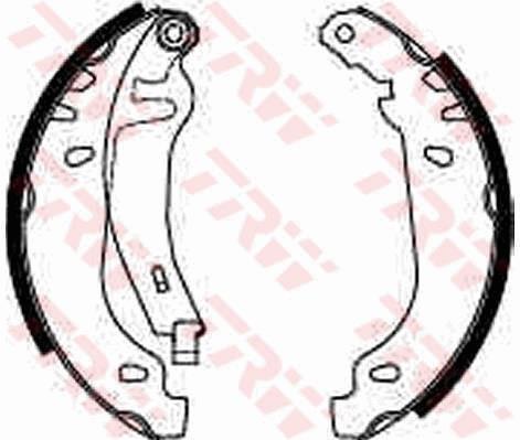 Jeu de 4 mâchoires de frein (Garniture de frein à tambour) TRW GS8531