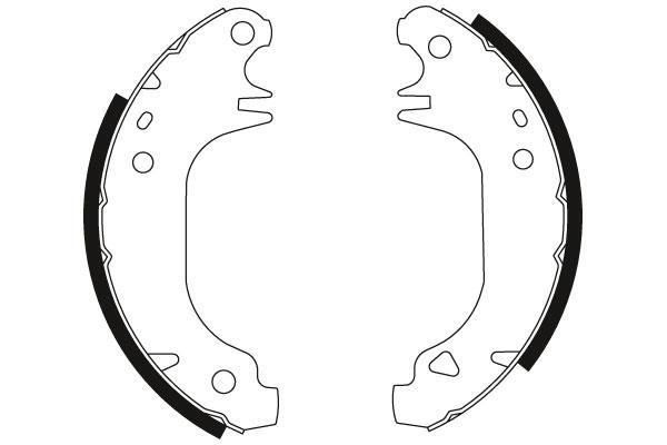Jeu de 4 mâchoires de frein (Garniture de frein à tambour) TRW GS8532