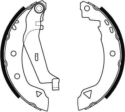 Jeu de 4 mâchoires de frein (Garniture de frein à tambour) TRW GS8538